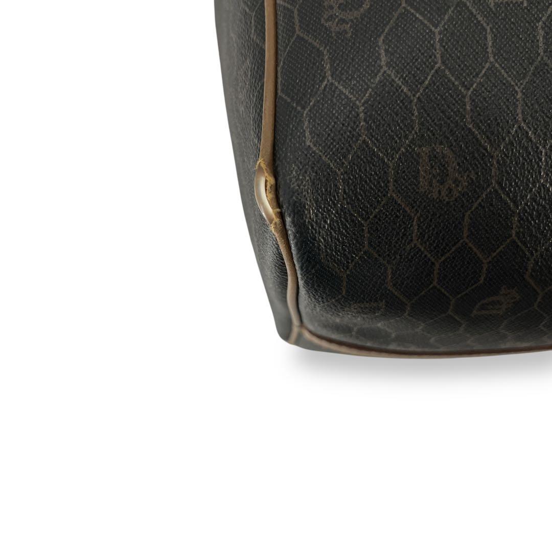 オールド　ディオール　ハニカム　ボストンバッグ　PVCレザー　旅行バッグ　革ロゴ