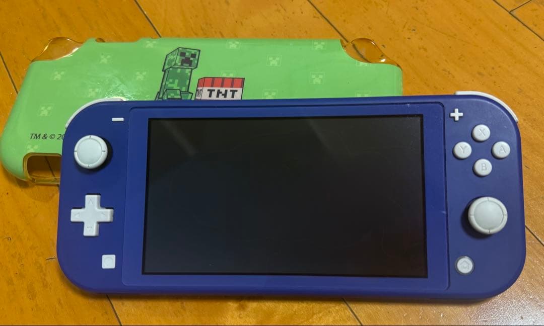 Nintendo Switch Lite 青 カバー(マインクラフト)付き
