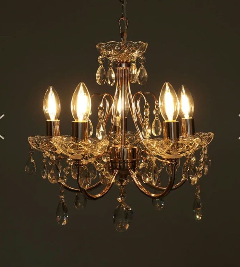 ​【サロン仕様】豪華シャンデリア（ブラック）LED対応 引掛シーリング