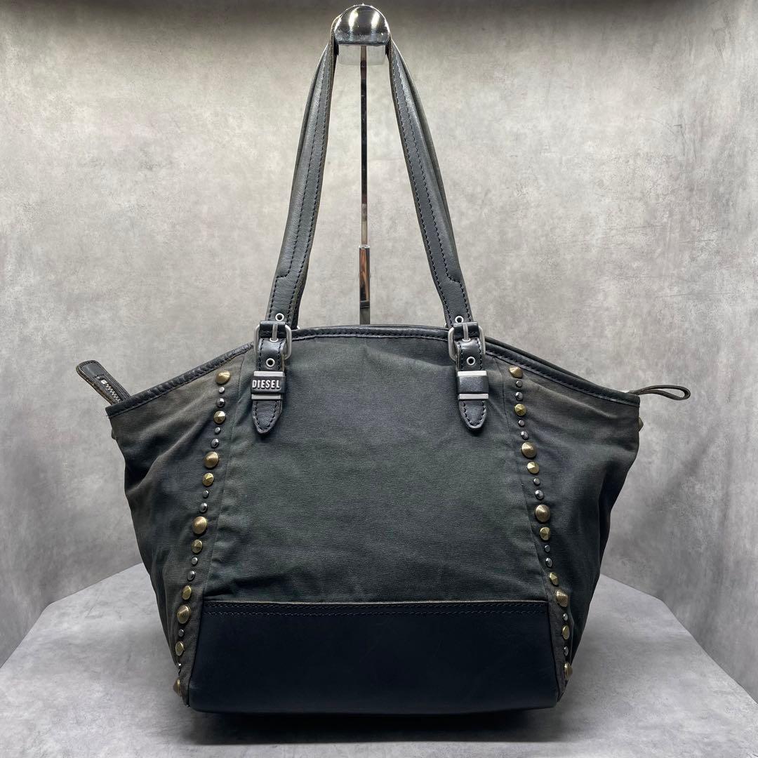 DIESEL “I AM WHO I AM”スタッズトートバッグ　y2k