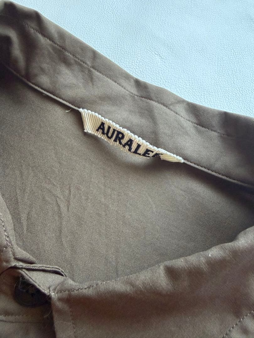 オーラリー25AW WASHED FINX TWILL BIG SHIRT 4