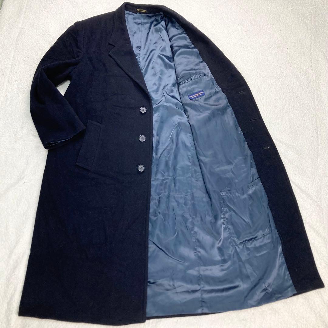 ラルフローレン イタリア製 LAMBSWOOL マキシ丈 チェスターコート L