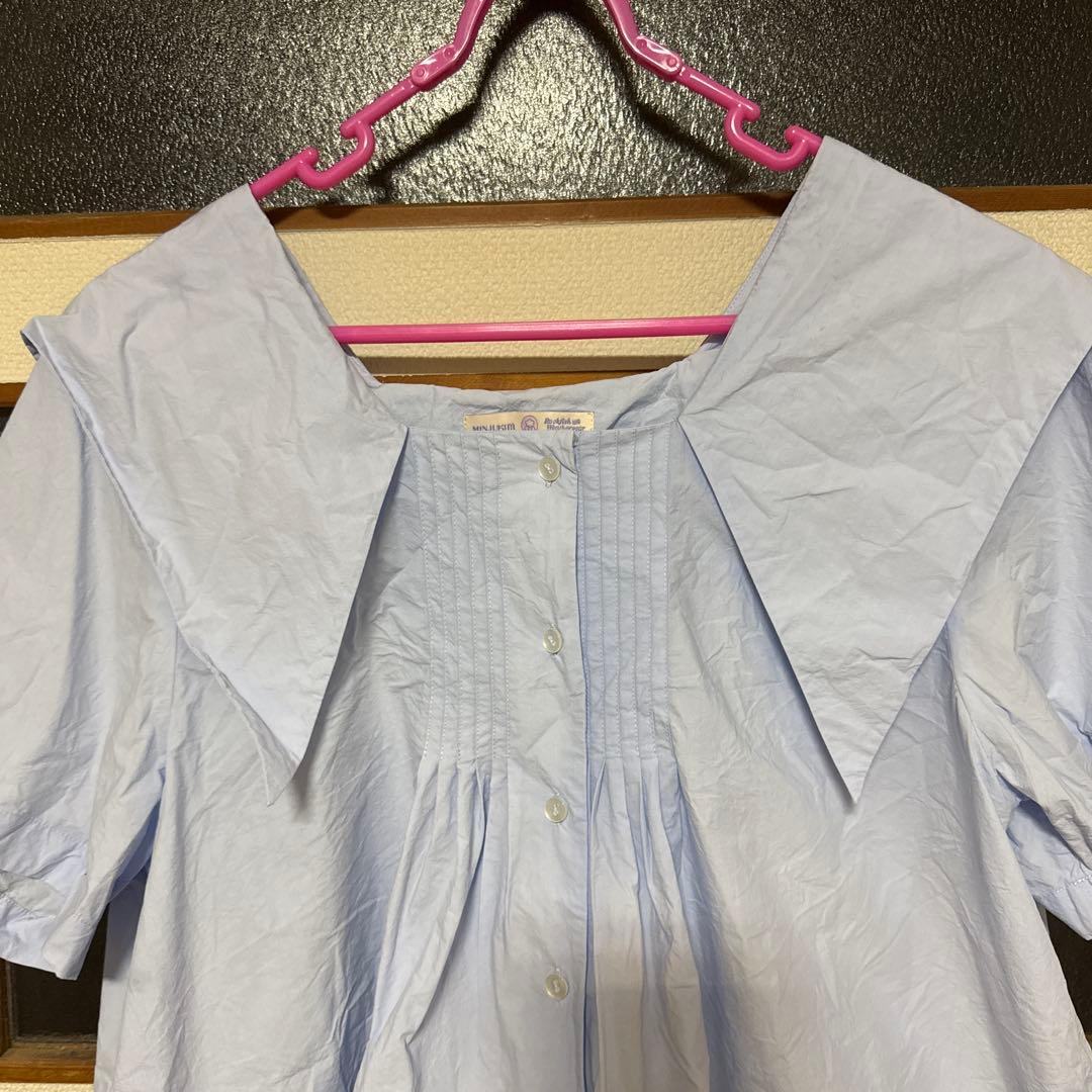 トップス [X MINJUKIM] SQUARE NECK PINTUCK SHIRT