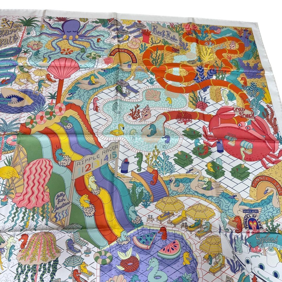 ✨極美品✨ HERMES エルメス カレ90 ダブルフェイス スプラッシュパーク