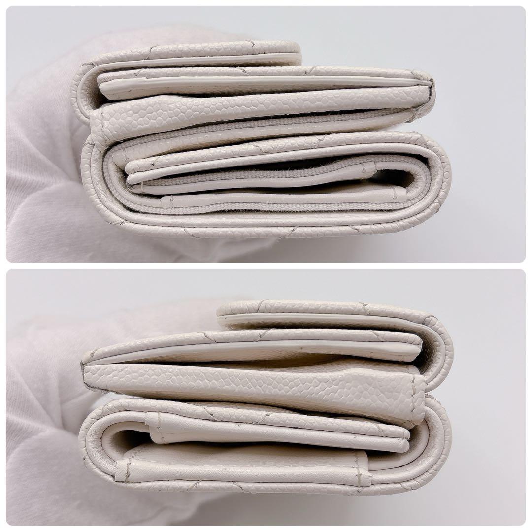 CHANEL シャネル キャビアスキン マトラッセ スモールフラップウォレット