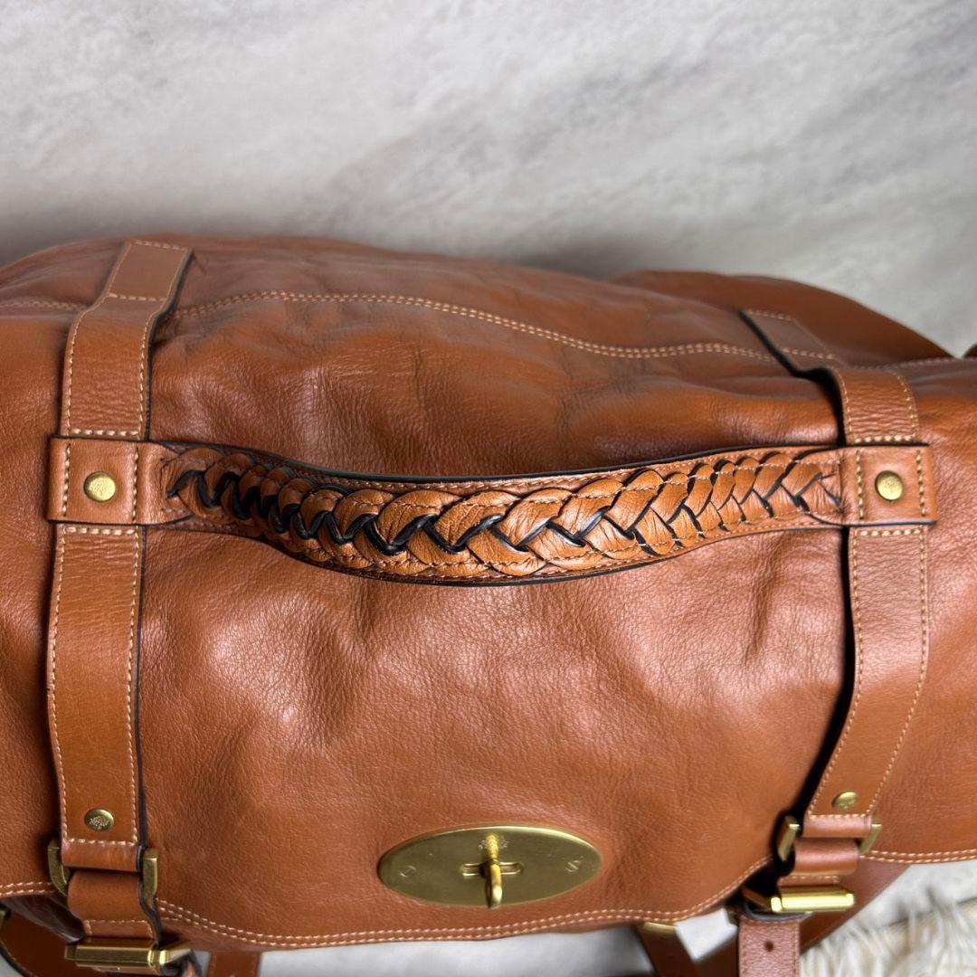 MULBERRY Alexa 2way レザー ボストンバッグ ブラウン