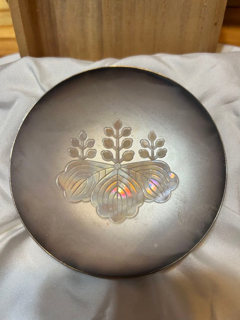 【純銀 SILVER】五七桐紋 銀杯 67g 桐箱付｜記念品・銀盃・銀器