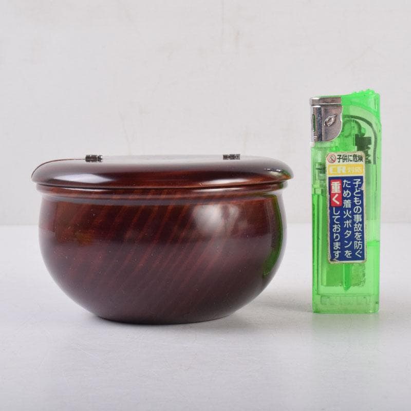 茶道具　加賀蒔絵師　田中宗凌作　早梅に鴛鴦蒔絵　割蓋茶器　共箱　V　8523