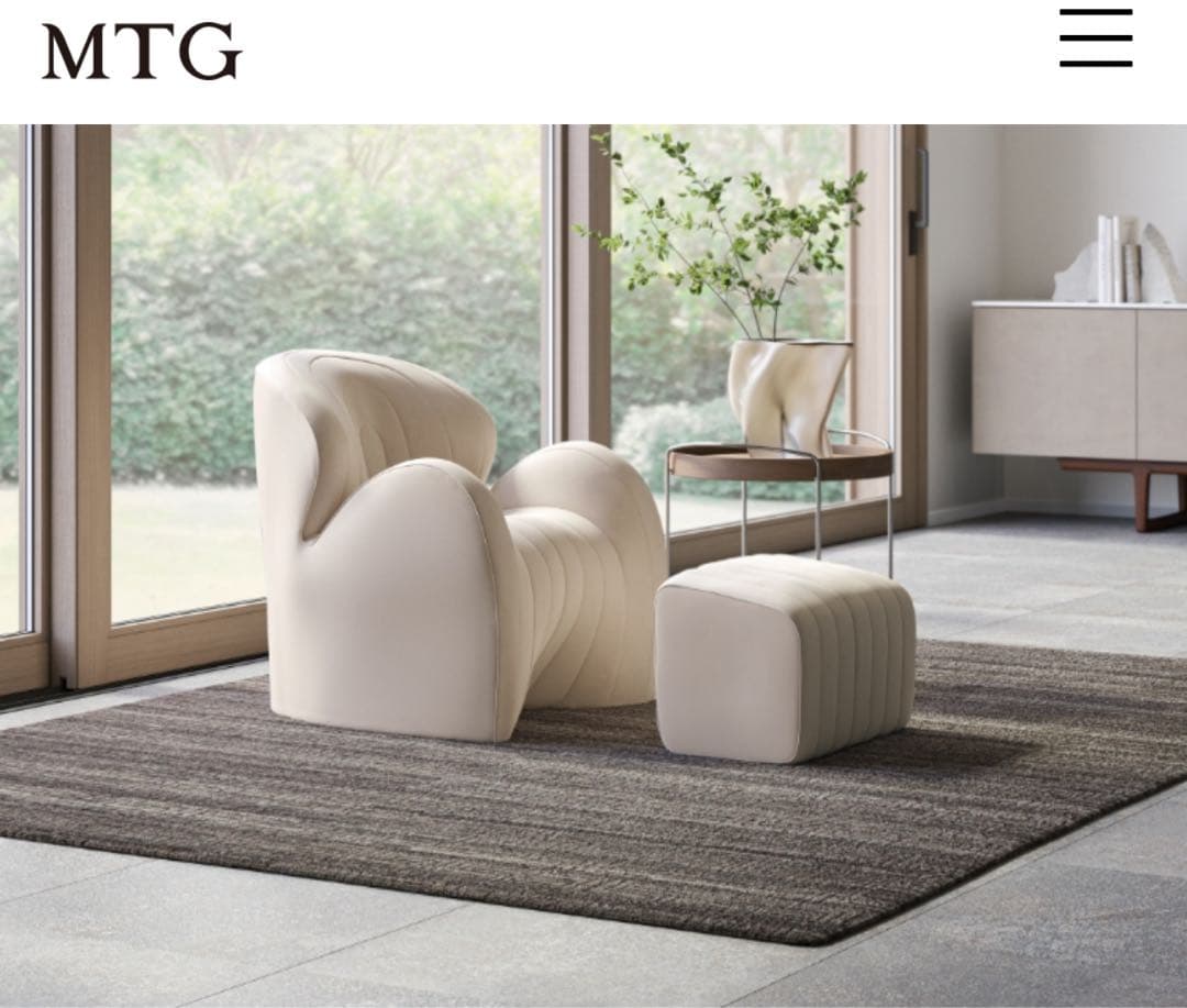 【送料無料】スタイル ソファ ダブルエル(オットマン) アイボリー