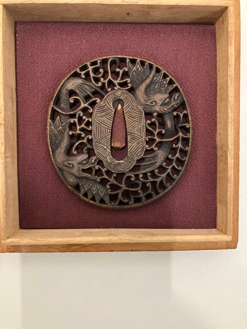 武具 刀 鉄鍔 透かし鍔 江戸時代 無銘 日本刀 刀装具 骨董品 美品 鐔