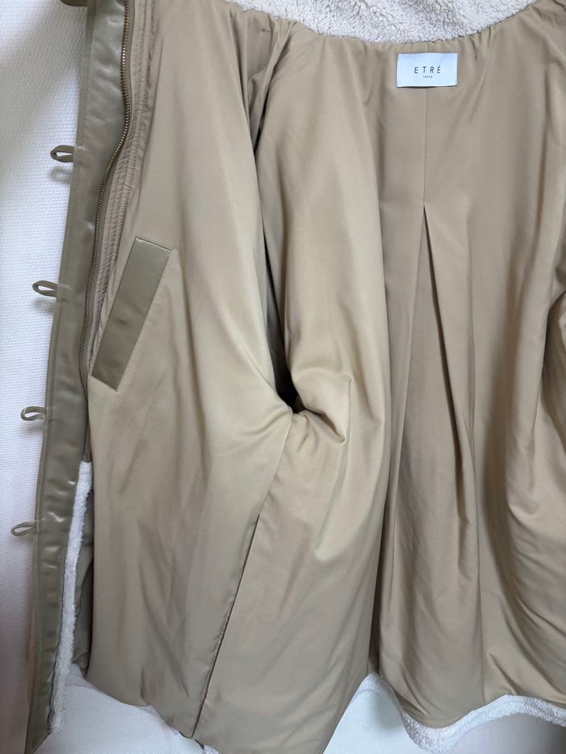 ETRE TOKYOミリタリーボアコート M ベージュ