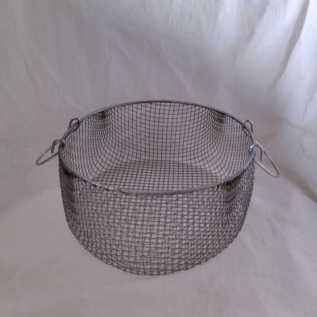 鳥井金網工芸 丸かご 水切りかご ステンレス製