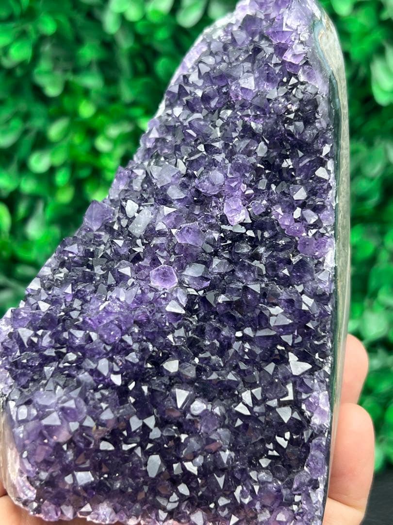 ミニアメジストドーム　濃紫　ウルグアイ産　高品質原石　美品　紫水晶　置物