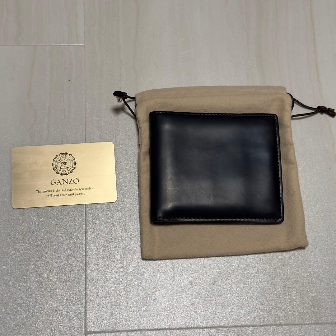 GANZO シェルコードバン2 純札入れブラック