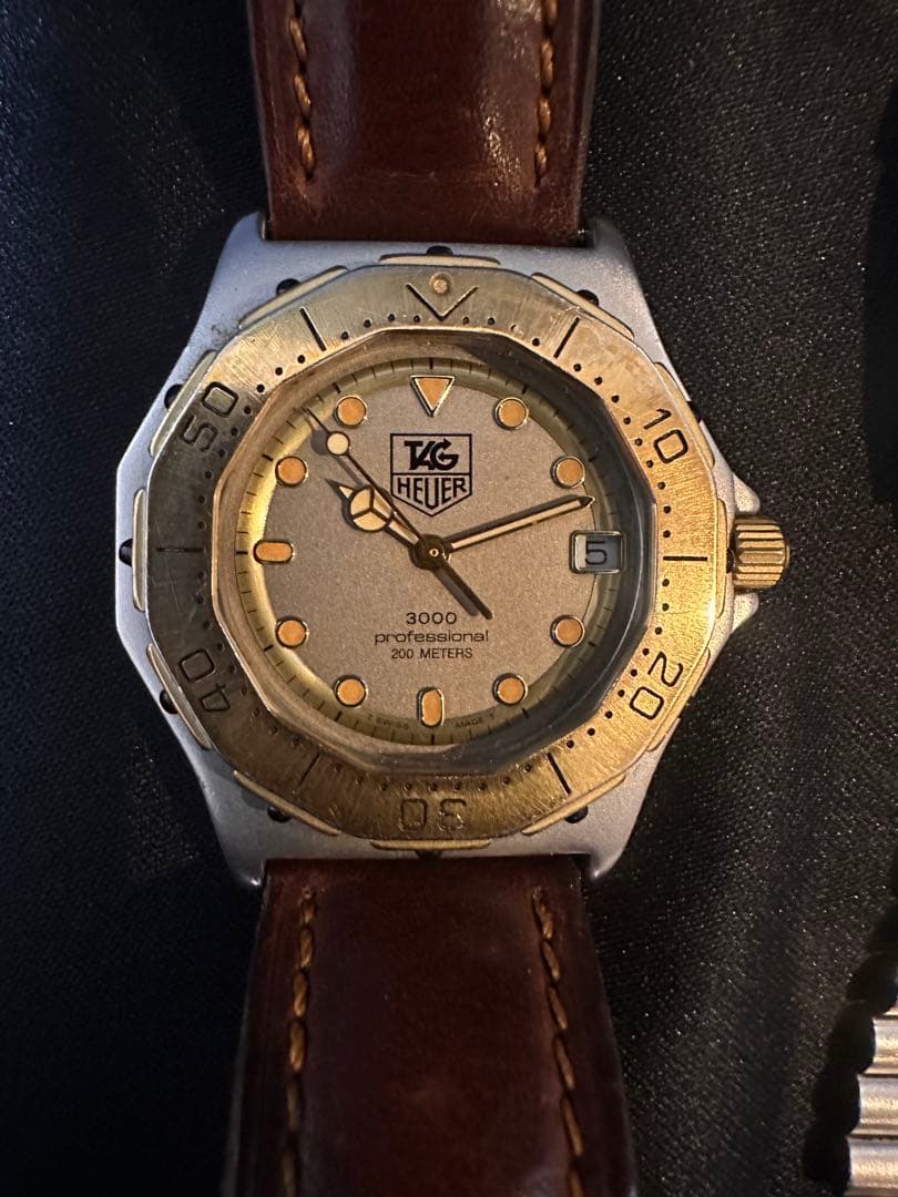 TAG HEUER 3000 プロフェッショナル 200m 純正革＆ブレス付