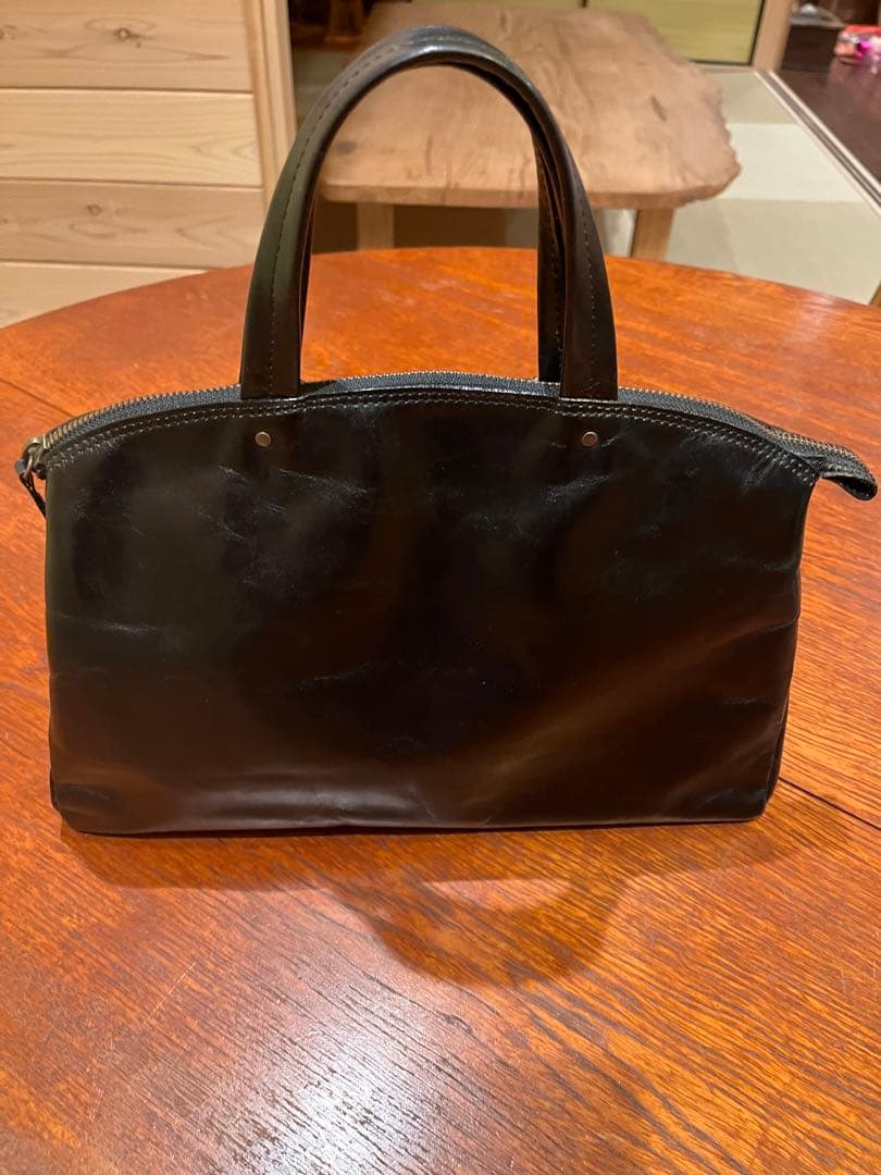 B.stuff キャラメル　レザーミニボストンバッグ