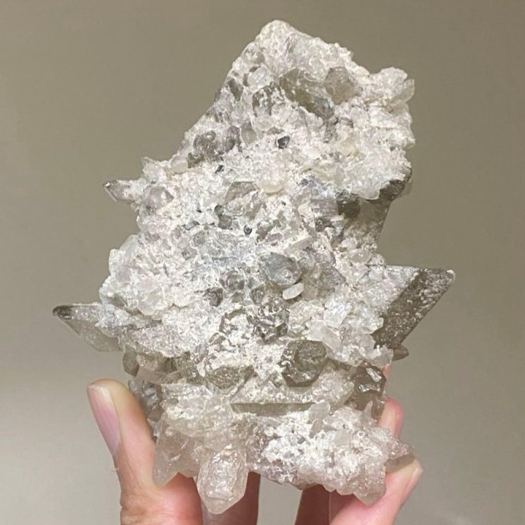 ② 珍しいです ナチュラル ゼウス スモーキーシトリン 天然石 原石 クラスター