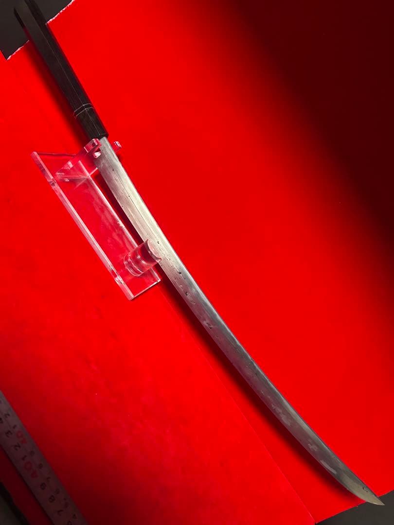 01570 包丁　マグロ包丁　先丸型　刃文有り　玉鋼　鬼反り　未使用品