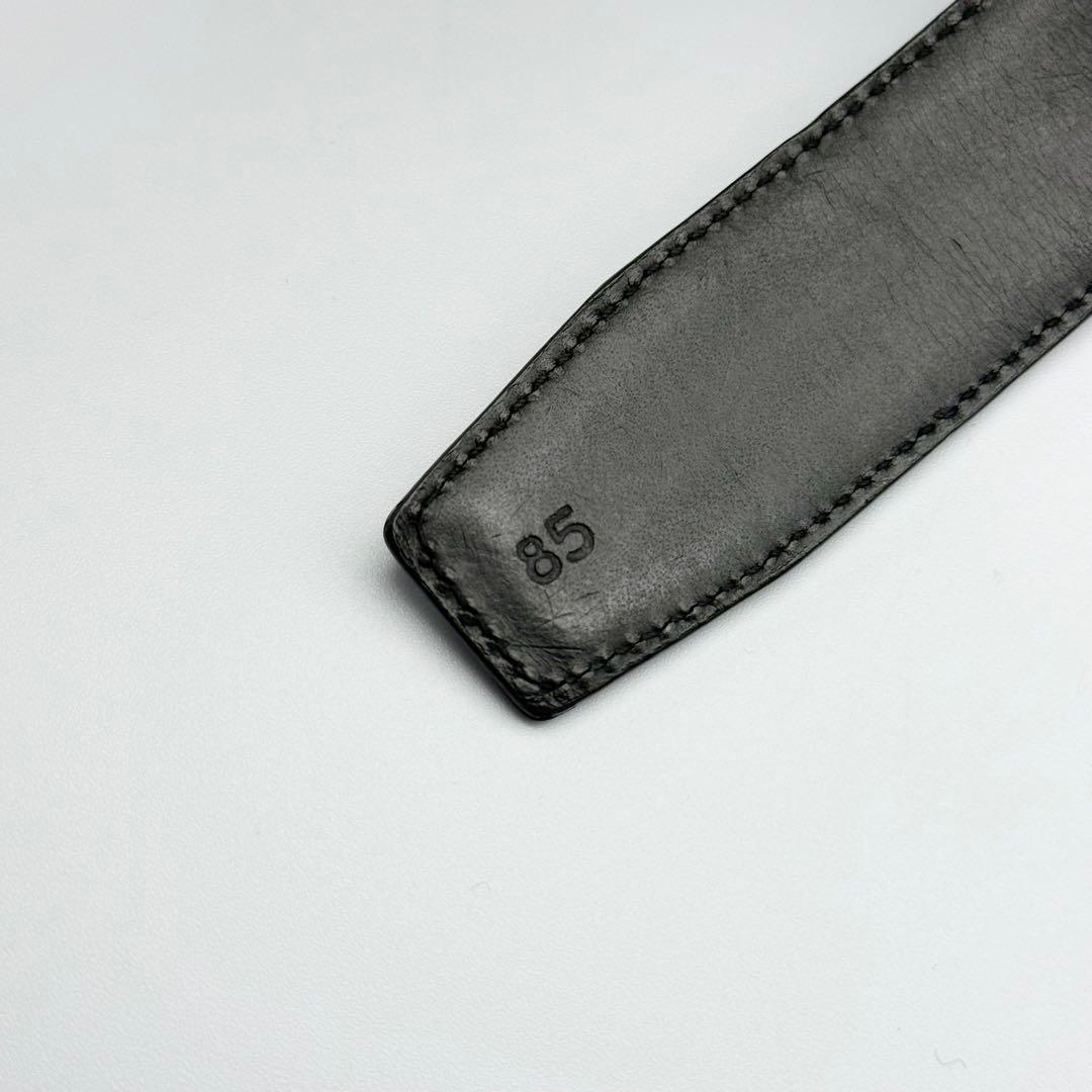 ✨美品✨フェラガモ ベルト Fバックル ビジネス シルバー金具 メンズ レザー