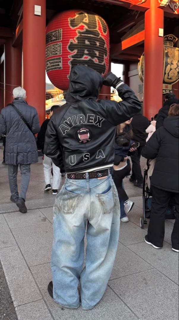 ジャケット・アウター AVIREX SIGNATURE HOODED LEATHER