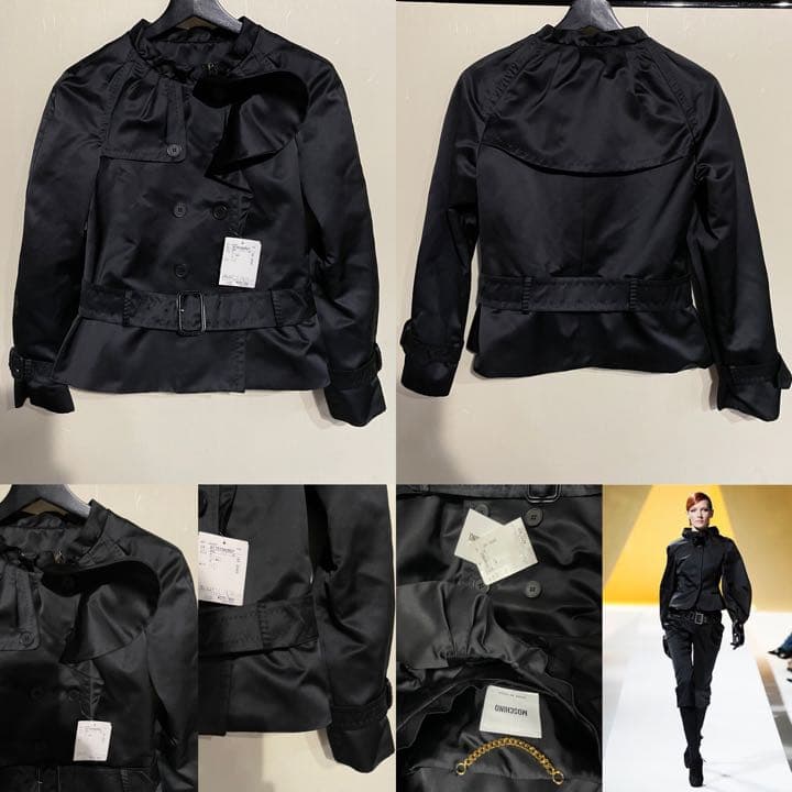 コ*ト様 イタリア製 モスキーノ moschino 新品スタンドカラーフリルダッ