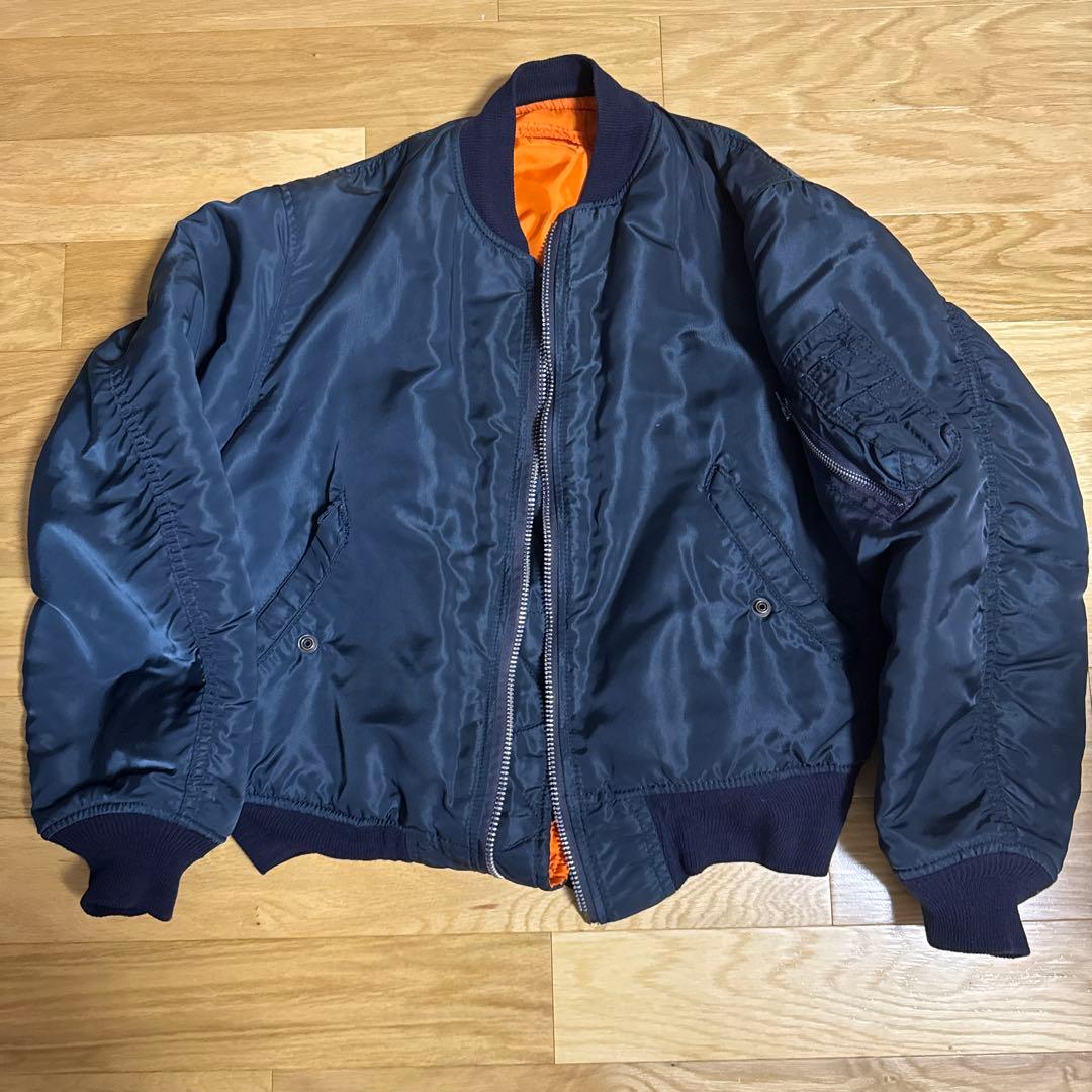 MA-1 フライトジャケット ネイビー80s希少