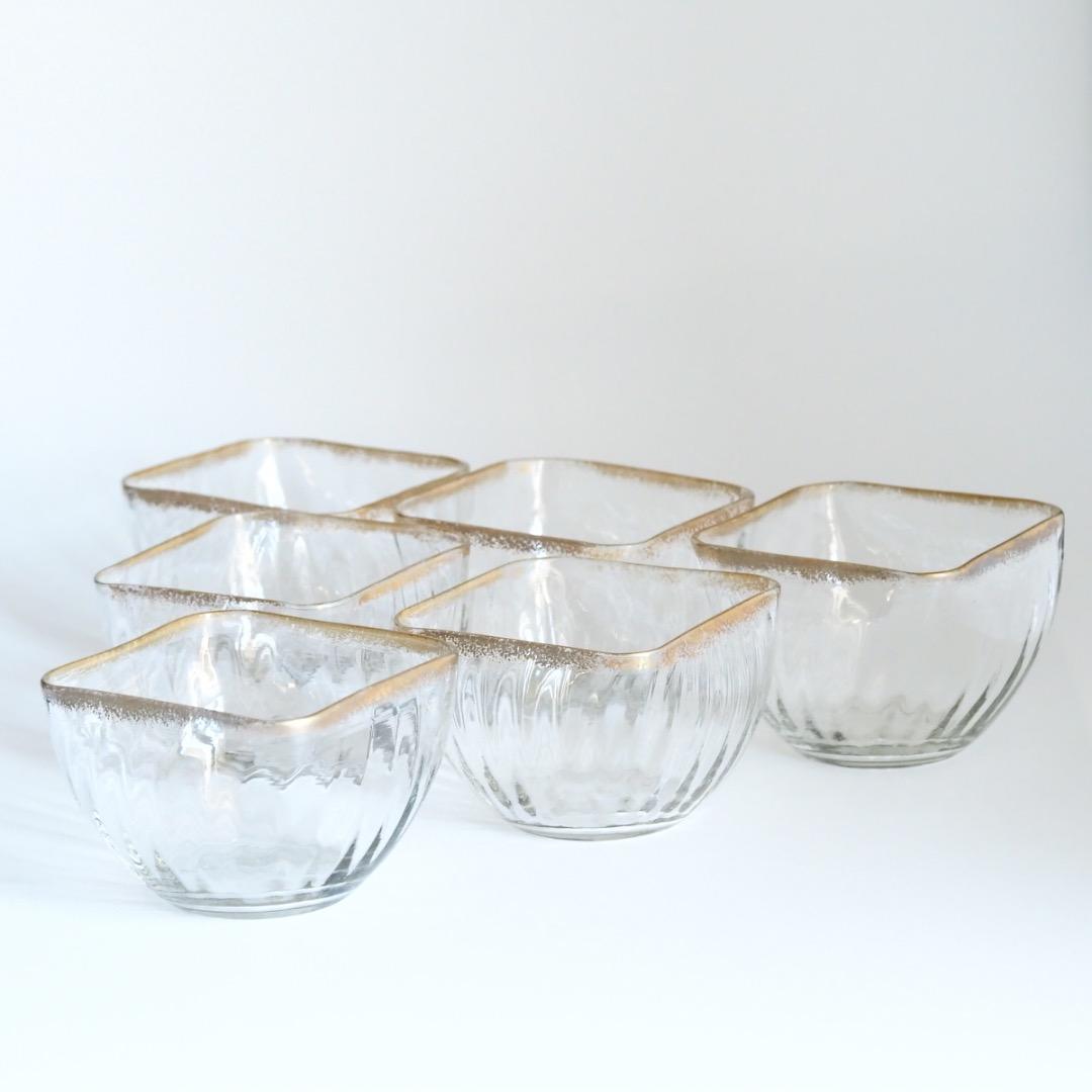 専用ページ　モーゼル 金彩 鉢 向付 6客セット GT10 / 角鉢 うつわ