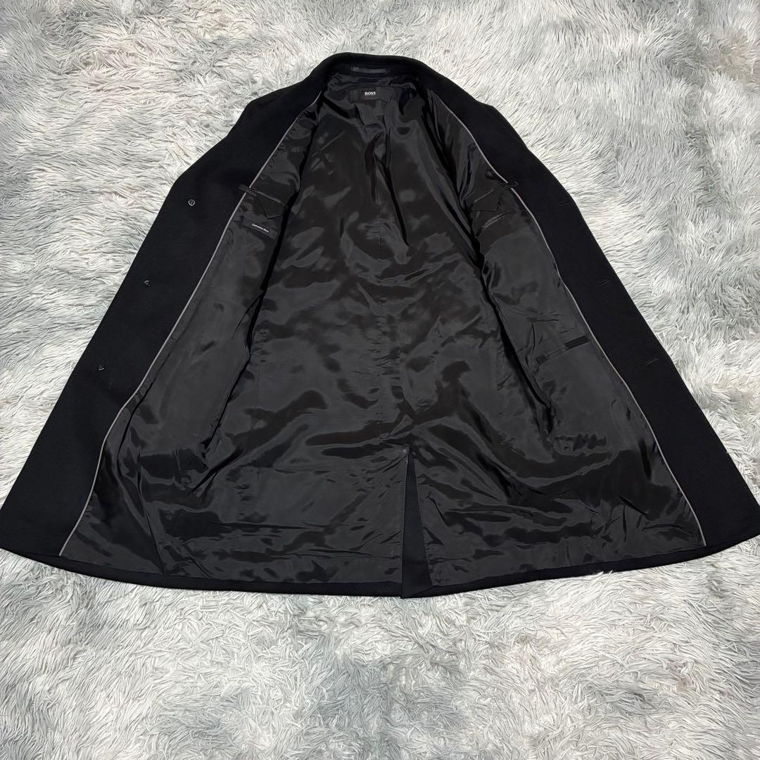 【未使用に近い】HUGO BOSS カシミヤ ウール チェスターコート 44