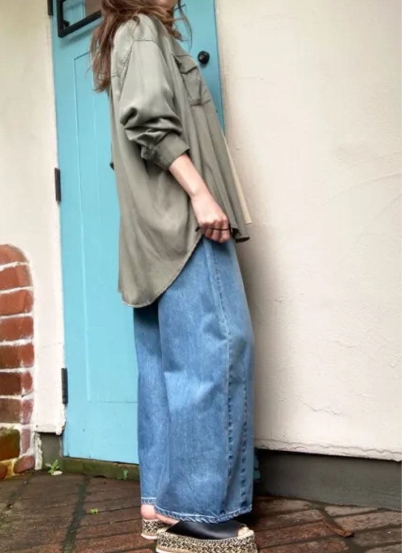 みゆきん⭐︎ 新品未使用⭐︎CYNICAL コクーンデニムパンツ　ブルー