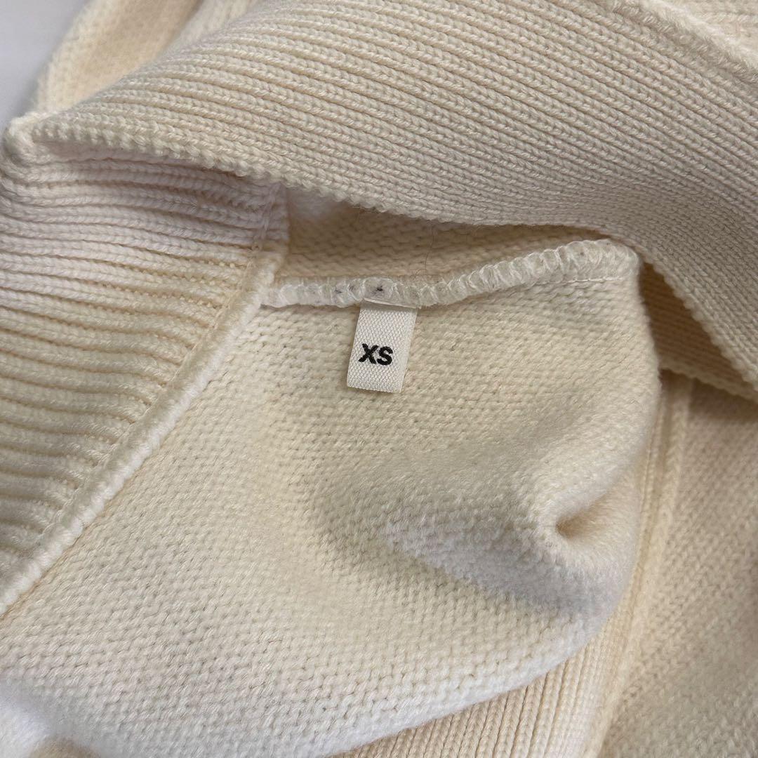 アミパリ☆カーディガン☆男女兼用☆ホワイト☆ハート☆ウール100%☆XS