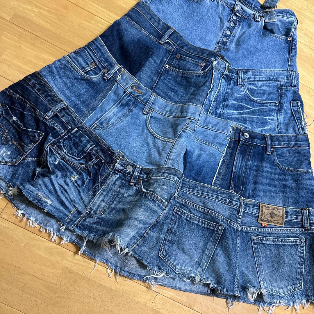 再構築 リメイクデニム ジャンパースカート