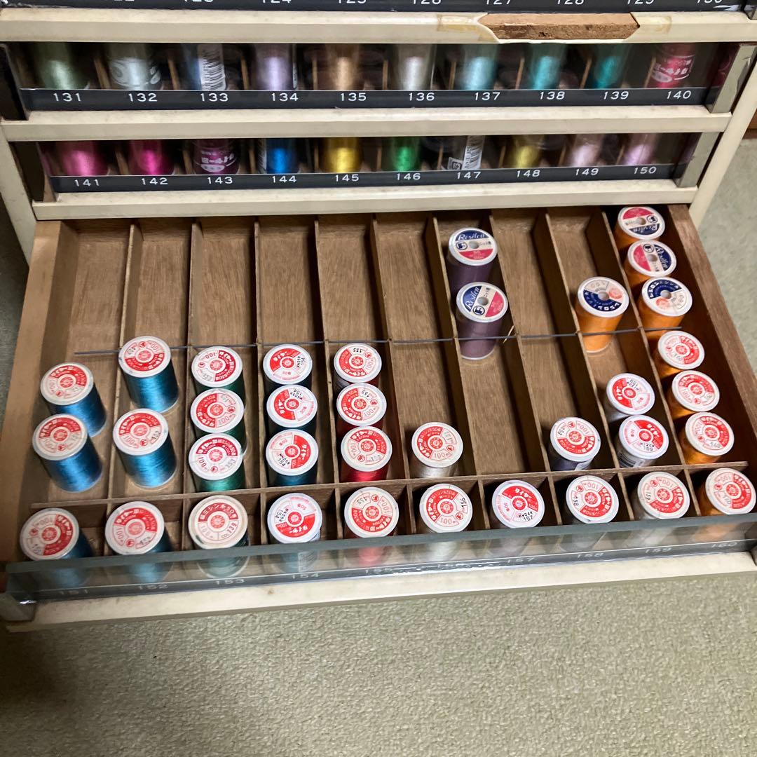 ミシン糸ケース　店頭ディスプレイ什器　昭和レトロ　アンティーク　タイヤー絹