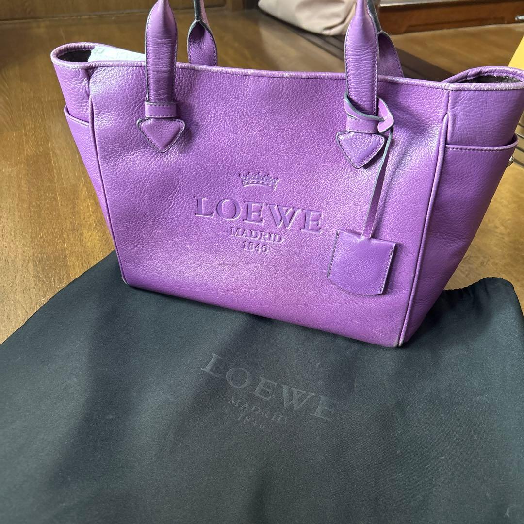 LOEWE パープル トートバッグ 保存袋付き