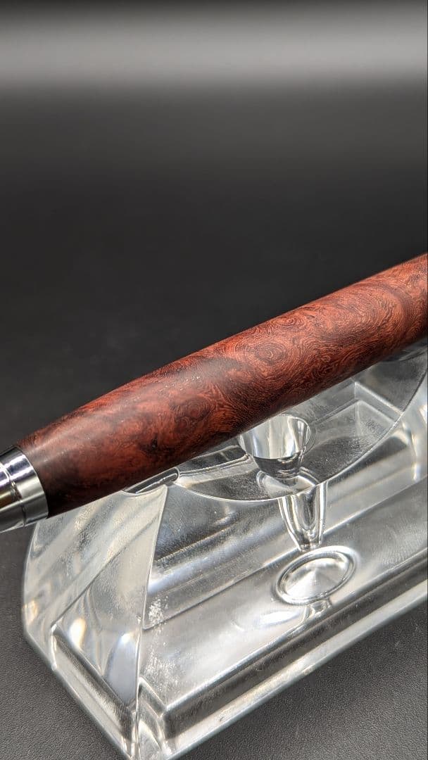 286ペン工房翌檜　本花梨　瘤杢　木軸シャーペン　木軸ボールペン