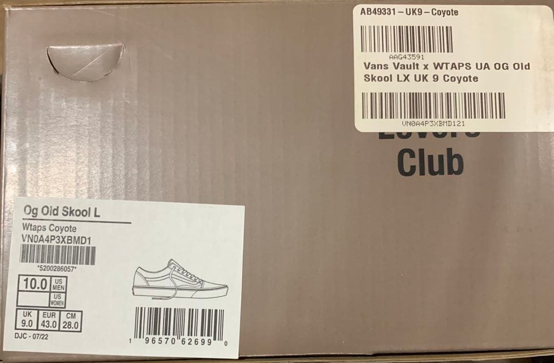 靴 Vans Vault x WTAPS OG Old Skool LX