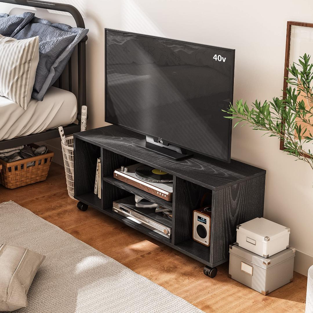 ローボード オープン収納 移動簡単 40インチ対応 キャスター付