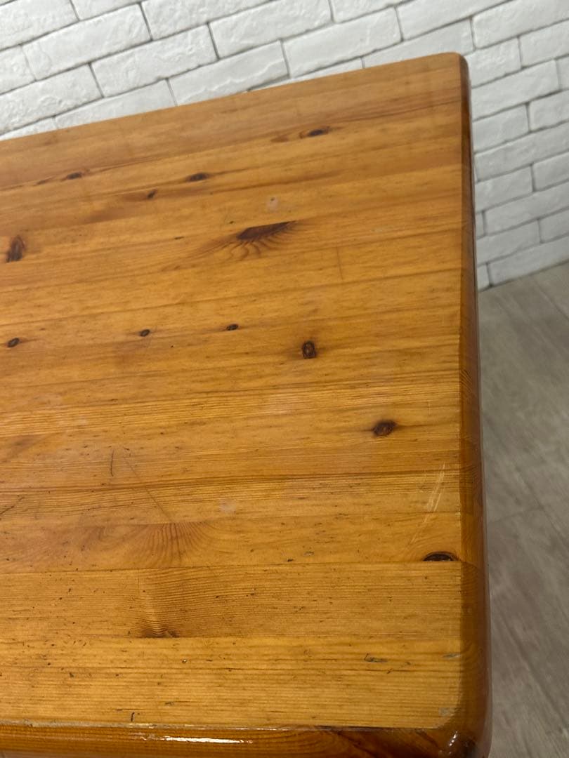 【東京都内23区配送無料】アンティーク　ダイニング デスク　木製　作業台　机