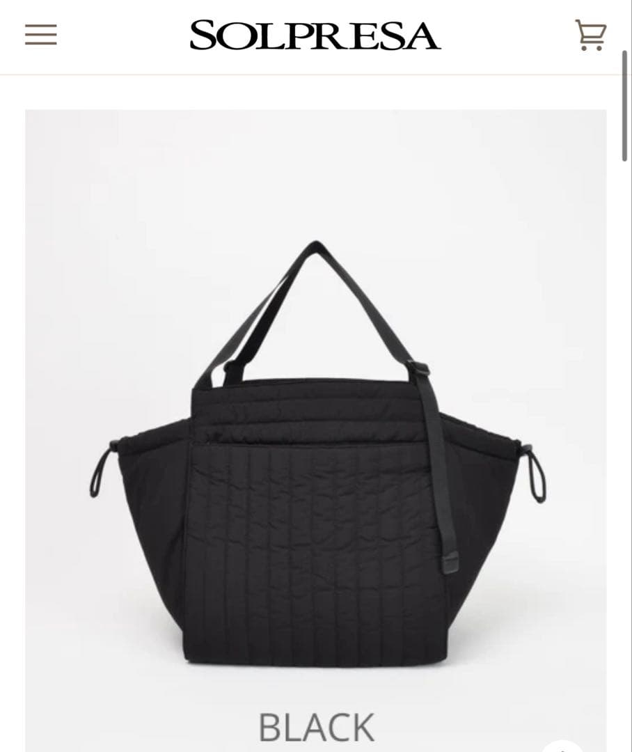 SOLPRESA キルティング トートバッグ Quilting Tote Bag