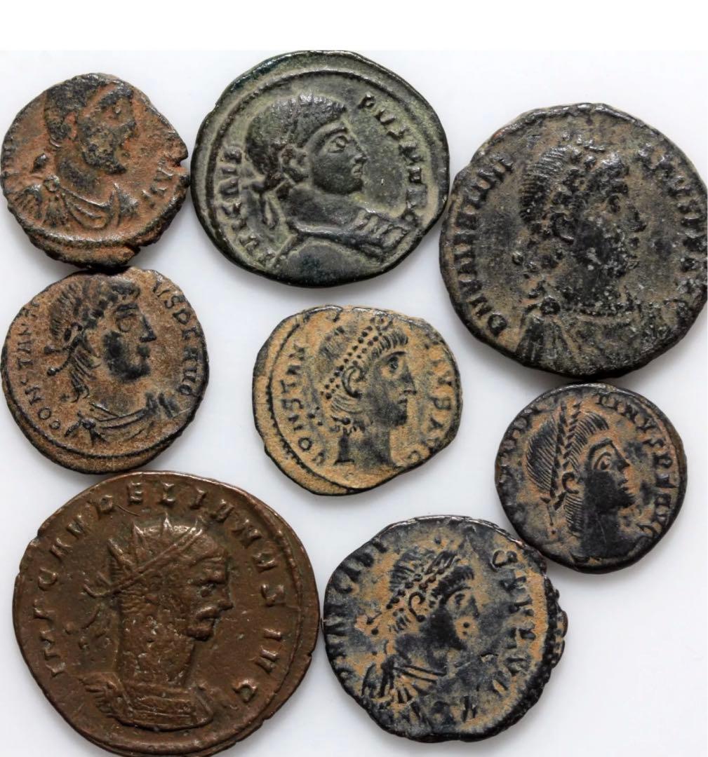 古代ローマ　8枚セットブロンズ&青銅貨