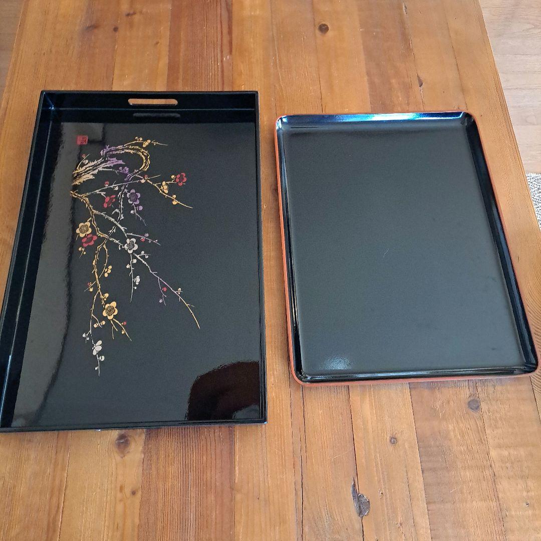 漆塗りお盆　2点セット