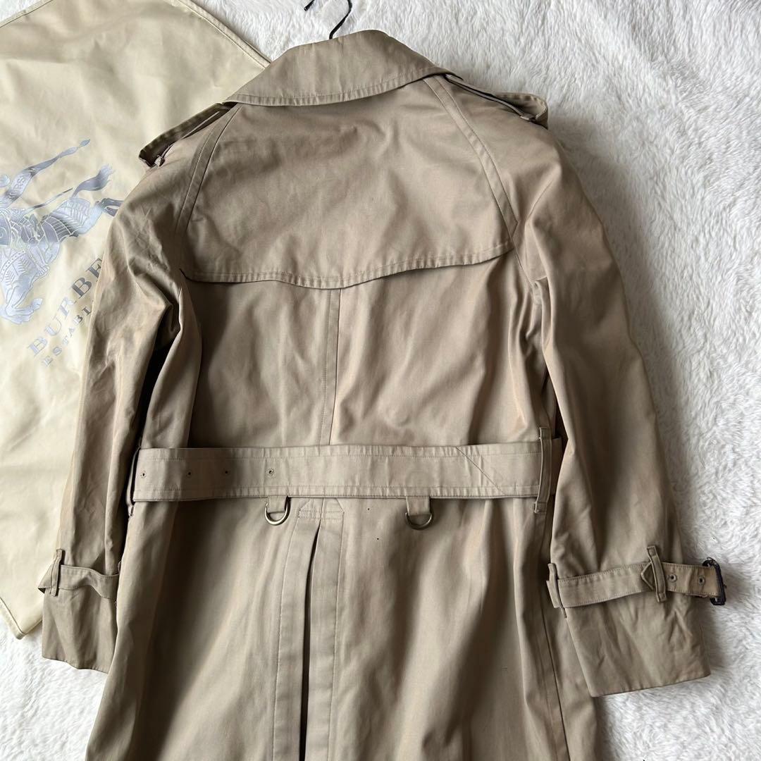 バーバリー トレンチコート ノバチェック 玉虫色 男女兼用 ベルト付き 光沢