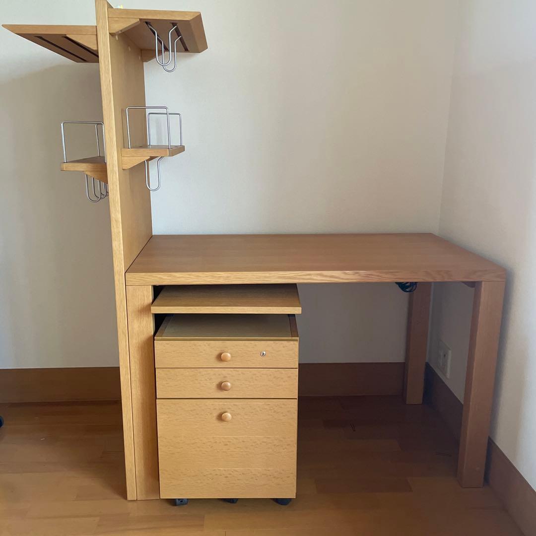 カリモク　学習机　袖机　本棚