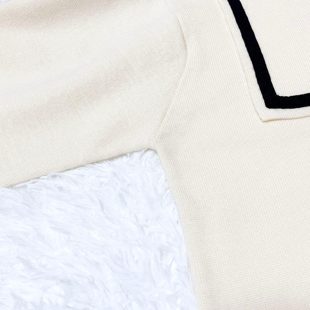 【いちごカレー】【新品未使用】オーシバル　セーラーカラーニット　ロゴ刺繍