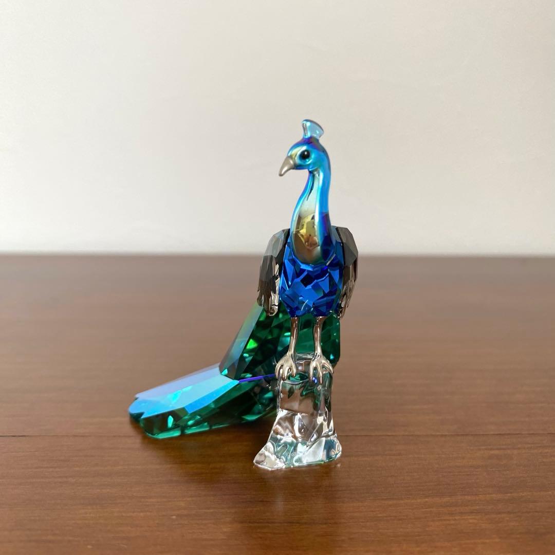 SWAROVSKI スワロフスキー クリスタル 孔雀 クジャク 置物