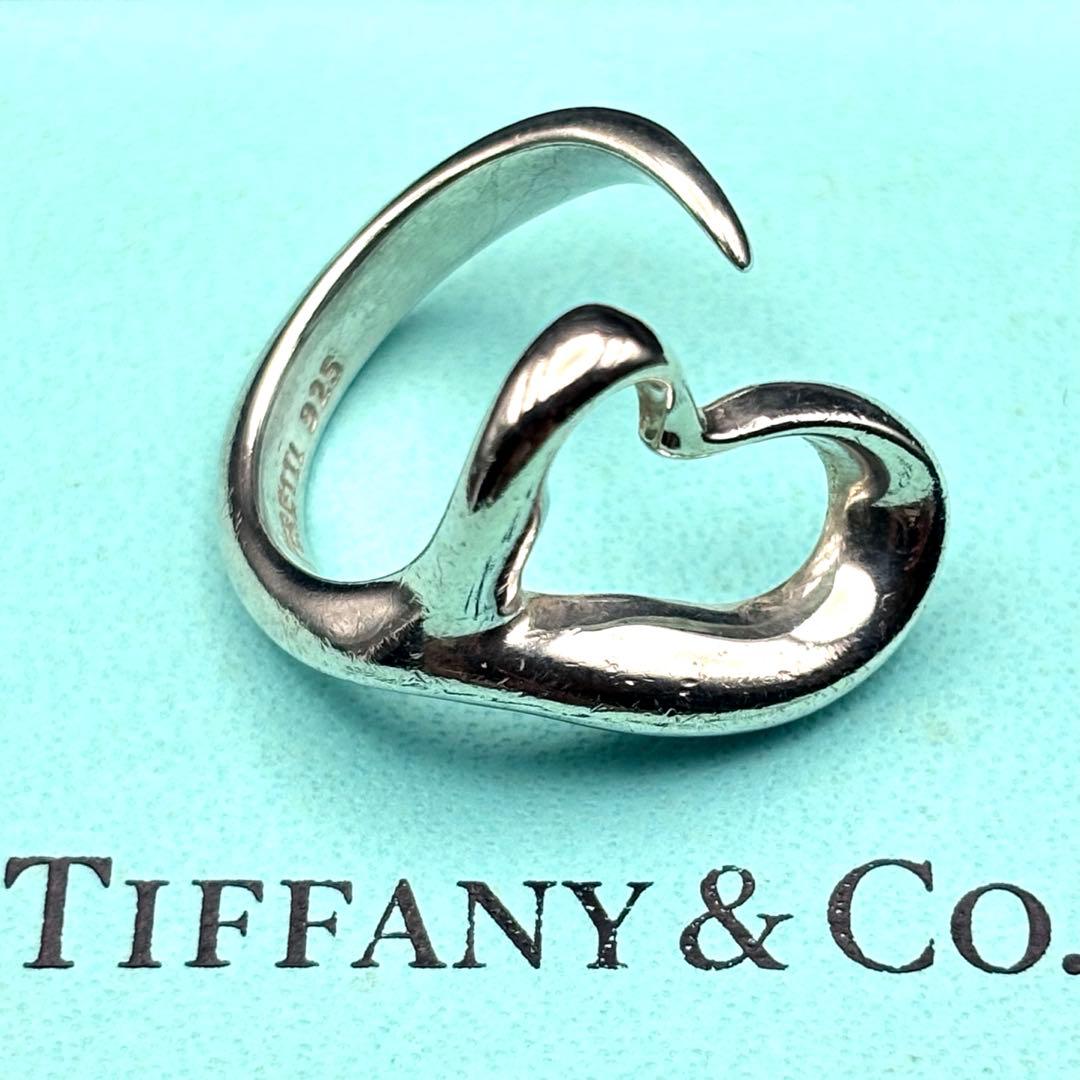 【美品】Tiffany ティファニー　オープンハートリング　シルバー　10.5号