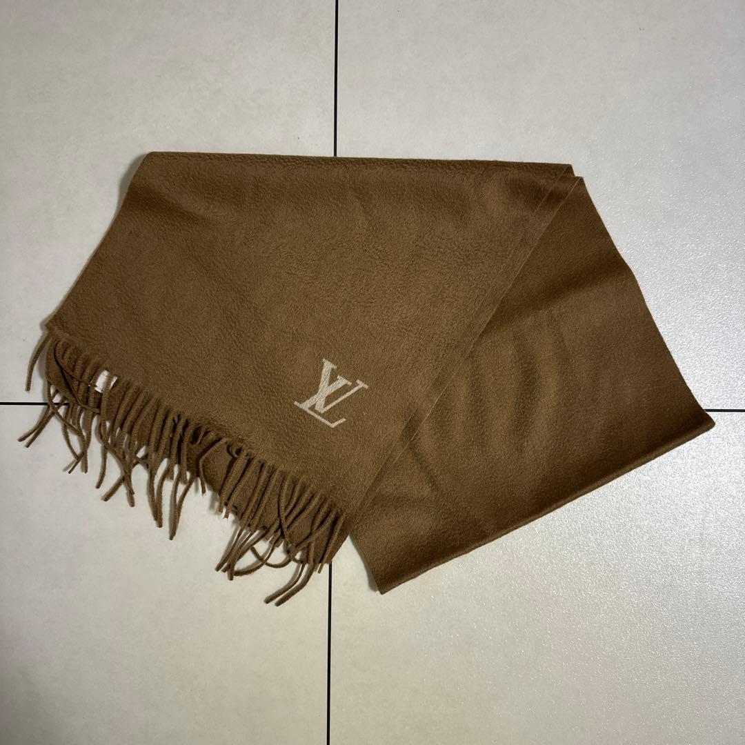 Louis Vuitton カシミヤマフラー ブラウン
