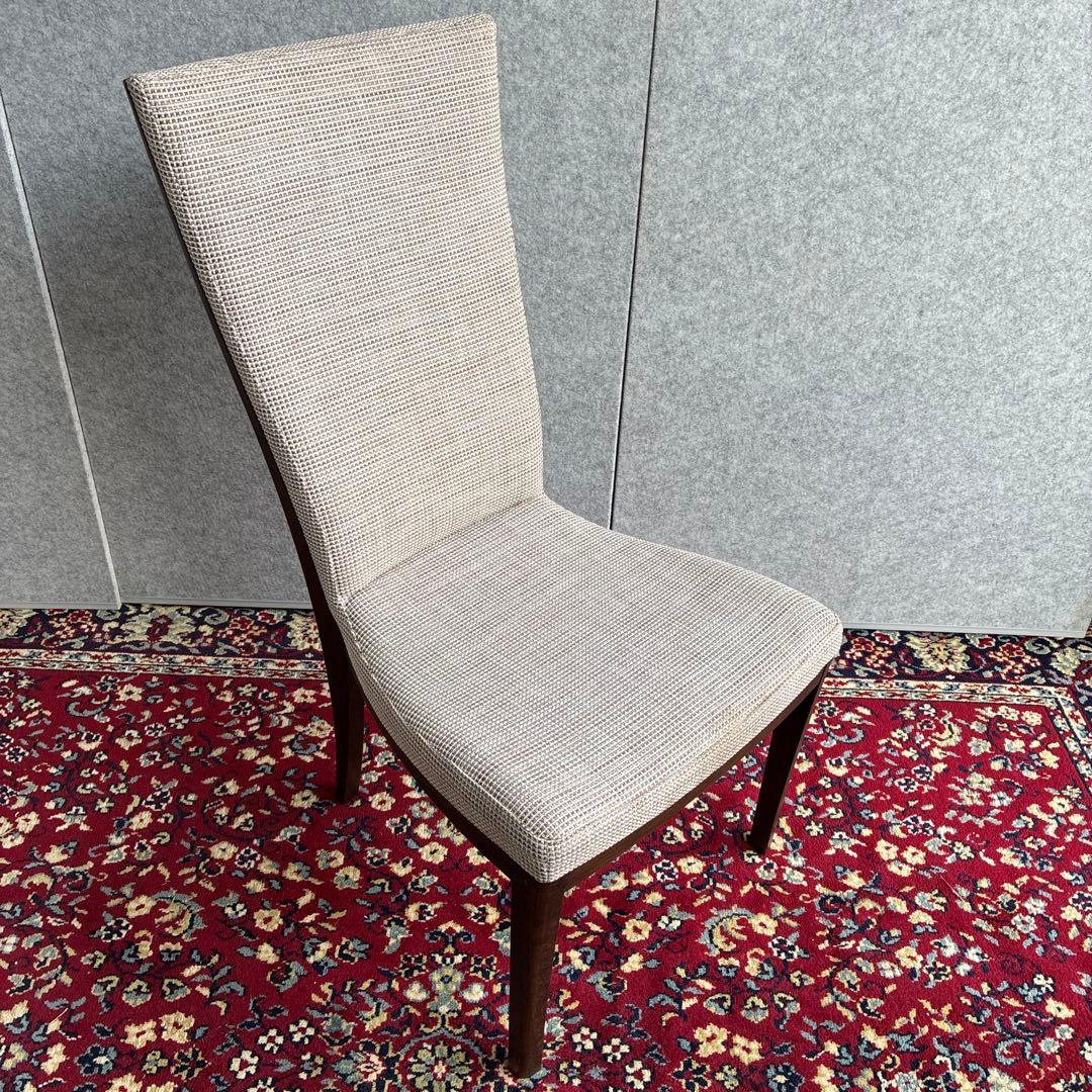 【中古品】Chitano ベージュ ハイバック ダイニングチェア②