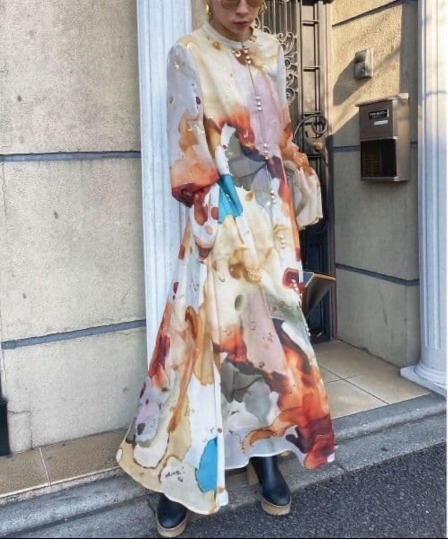 アメリヴィンテージ　UNDRESSED AMELIA INK ART DRESS