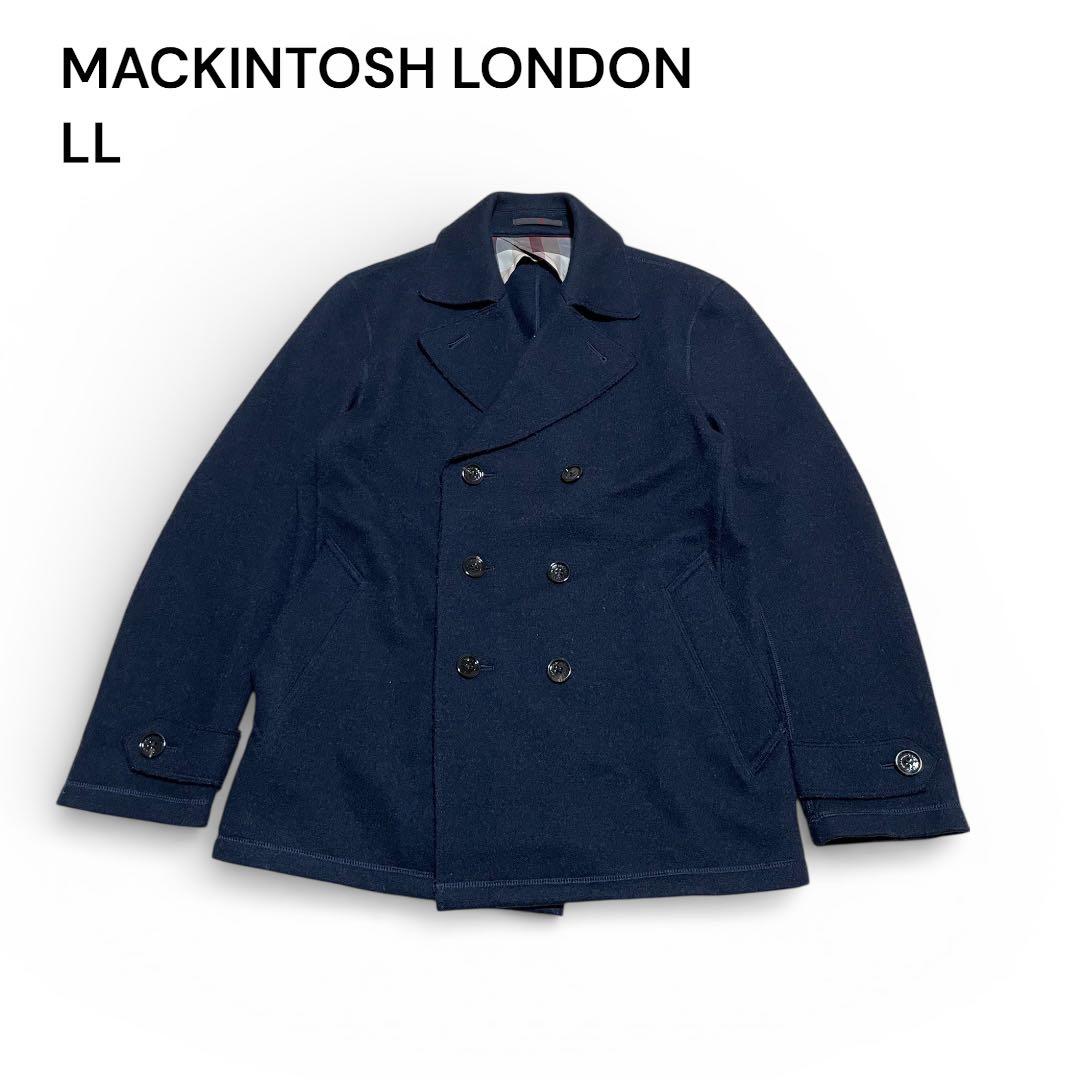 美品✨ マッキントッシュ ロンドン ダブルコート100% LL 紺 ネイビー