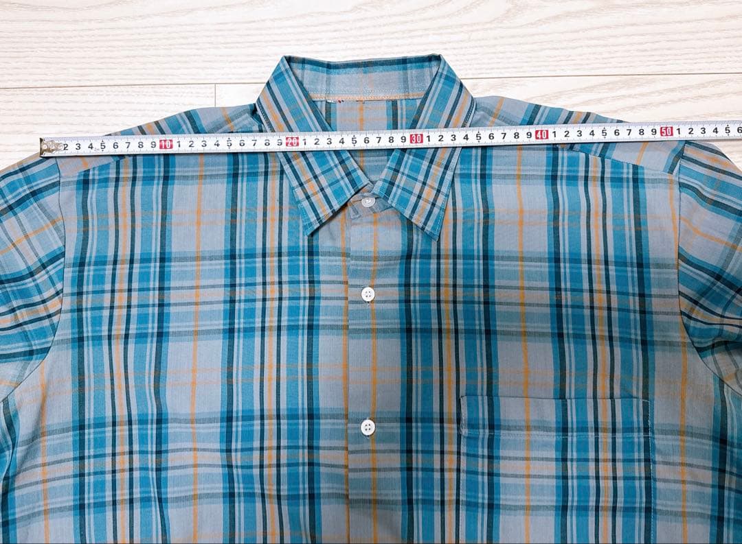 ボ*ブ様 【Lemontea購入】短丈 ボックスシルエット チェックシャツ70s